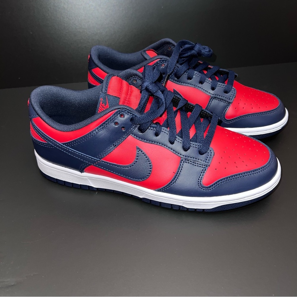 👟 Nike Dunk Low Red/Navy – Size 9.5 (DV0833-601) - Picture 5 of 10